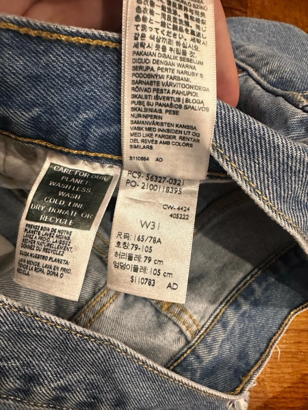 Levi's Distressed Light Blue High-Rise Denim Shorts